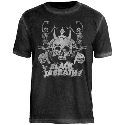Camiseta Stamp Black Sabbath Dancing Skeletons MCE236