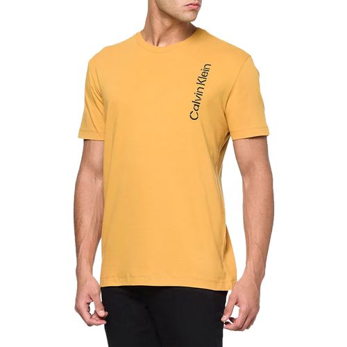 Camiseta Calvin Klein Vertical - Mostarda