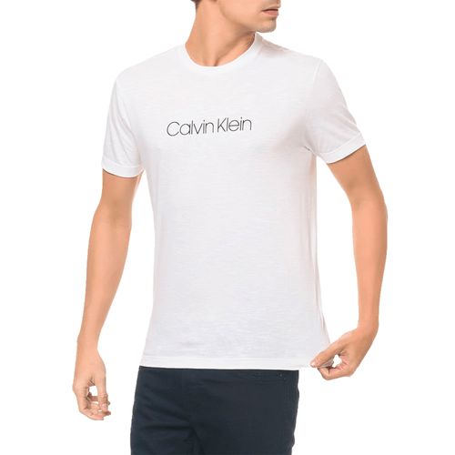 Camiseta Calvin Klein Flamê - Branco