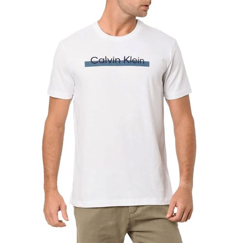 Camiseta Calvin Klein Faixa Big Logo - Branco